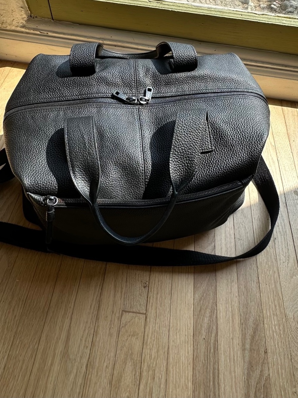 Lacoste Grain Leather Weekend Bag